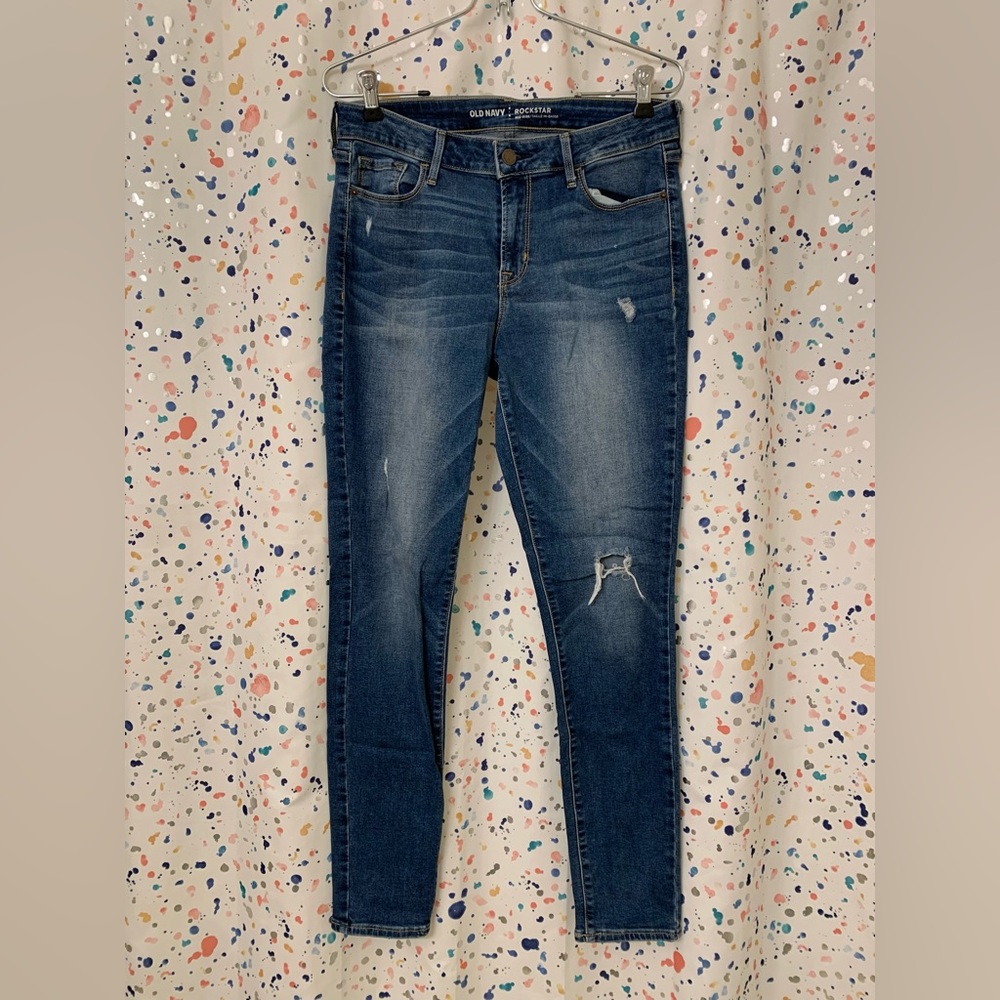 Old Navy Rockstar Mid-Rise Jean Distressed
